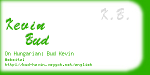 kevin bud business card